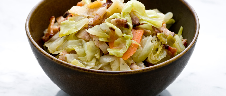Bacon Braised Cabbage